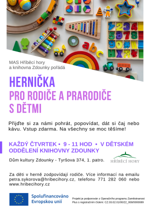 Dopolední herničky pro rodiče i prarodiče s dětmi